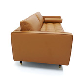 York street Leon 3 Seater Faux Leather Sofa