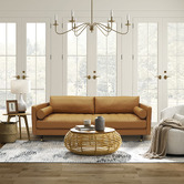 York street Leon 3 Seater Faux Leather Sofa