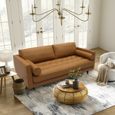 York street Leon 3 Seater Faux Leather Sofa
