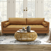 York street Leon 3 Seater Faux Leather Sofa