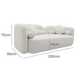 York street Cortes 3 Seater Upholstered Sofa