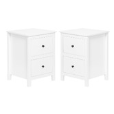 York street White Franco 2 Drawer Bedside Tables