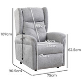 York street Saule Electric Recliner Armchair