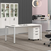 York street 2 Piece Alexie Computer Desk &amp; Mobile Pedestal Set