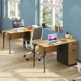 York street Allen 2 Drawer Computer Desk
