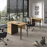 York street Allen 2 Drawer Computer Desk