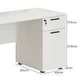 York street Alexie 2 Drawer Computer Desk