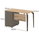 York street Allen 2 Drawer Computer Desk