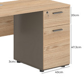 York street Allen 2 Drawer Computer Desk