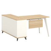 York street Nolan 140cm L-Shaped Executive Desk