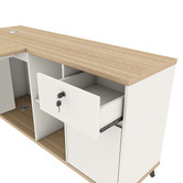 York street Nolan 140cm L-Shaped Executive Desk