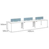 York street Rory 6 Seater Workstation