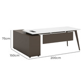 York street Nolan 200cm L-Shaped Executive Desk