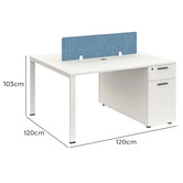 York street Rory 2 Seater Workstation