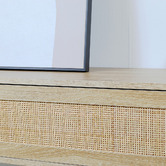 York street Ashca Wall-Mounted Rattan Entertainment Unit