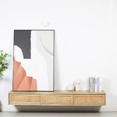 York street Ashca Wall-Mounted Rattan Entertainment Unit