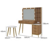 York street 2 Piece Verto Dressing Table &amp; Stool Set