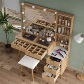 York street 2 Piece Verto Dressing Table &amp; Stool Set