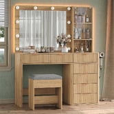 York street 2 Piece Linea Dressing Table &amp; Stool Set