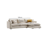 York street Vera 3 Seater Upholstered Sofa with Right Chaise