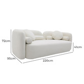 York street Cortes 3 Seater Upholstered Sofa