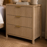 York Street Zaire 3 Drawer Bedside Table