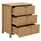 York Street Zaire 3 Drawer Bedside Table