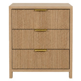 York Street Zaire 3 Drawer Bedside Table