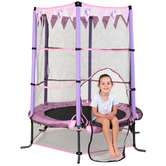 Action Sports 4.5ft Purple Unicorn Safety Trampoline