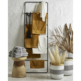 La Abode Snow Luna 100% Cotton Herringbone Bath Towels