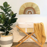 La Abode Natural Rainbow Rayung &amp; Seagrass Wall Hanging