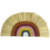 La Abode Pink Rainbow Rayung &amp; Seagrass Wall Hanging
