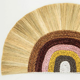 La Abode Pink Rainbow Rayung &amp; Seagrass Wall Hanging