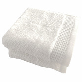 La Abode Snow Luna Herringbone Cotton Bathroom Towels