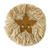 La Abode Round Cotton &amp; Raffia Wall Hanging