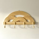 La Abode Rainbow Rattan Wall Hanging Rack