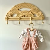 La Abode Rainbow Rattan Wall Hanging Rack