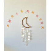 La Abode Moon Rattan &amp; Capiz Shell Wall Accent