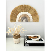 La Abode Chain Teak Wood &amp; Capiz Shell Sculpture