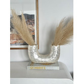 La Abode White Pearl Horn Capiz Shell Vase