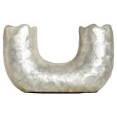 La Abode White Pearl Horn Capiz Shell Vase