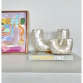 La Abode 2 Piece Pearl Horn Capiz Shell Vase Set