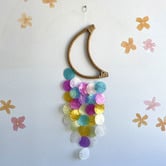 La Abode Multi-Coloured Rattan &amp; Capiz Shell Wall Accent