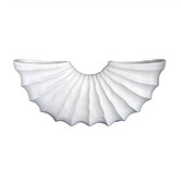 La Abode 15cm White Scalloped Vase