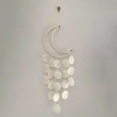 La Abode White Rattan &amp; Capiz Shell Wall Accent