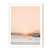Artefocus Peach Sunset Framed Printed Wall Art