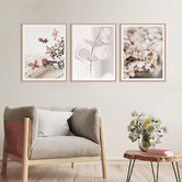 Printhouse Collective Delicate Petals Framed Printed Wall Art Triptych