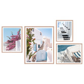 Printhouse Collective Sunshine in Santorini Gallery Wall Art Quadriptych