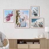 Printhouse Collective Sunshine in Santorini Gallery Wall Art Quadriptych