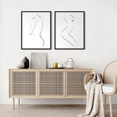 Printhouse Collective 2 Piece Cali Girls Framed Printed Wall Art Set